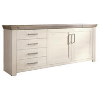 SIDEBOARD  in 184,1/78,6/44,2 cm  - Eichefarben/Weiß, Design, Holzwerkstoff/Metall (184,1/78,6/44,2cm) - SetOne by Musterring