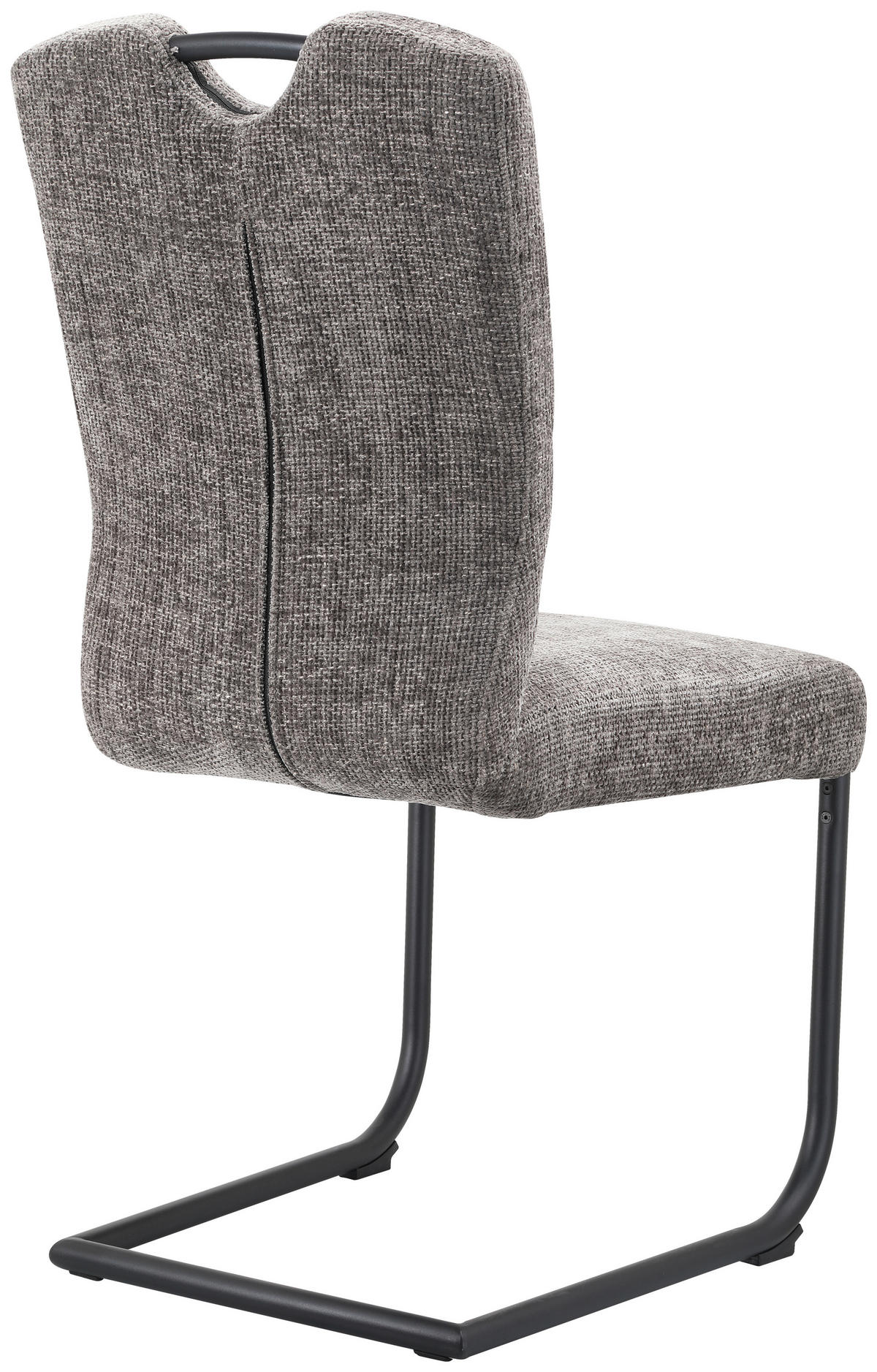 SCAUN CANTILEVER din metal, textil gri, negru  - negru/gri, Design, metal/textil (46/97/59cm) - Novel