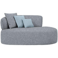 RÉCAMIERE in Flachgewebe Blau, Dunkelgrau  - Blau/Dunkelgrau, MODERN, Kunststoff/Textil (166/86/105cm) - Hom`in