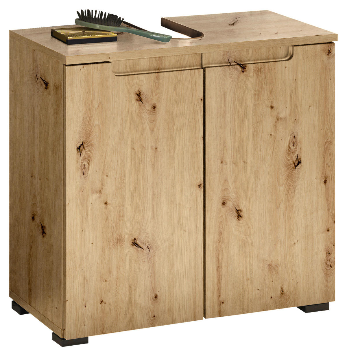 WASCHBECKENUNTERSCHRANK 60/57/32 cm  - Schwarz/Eiche Artisan, Modern, Holzwerkstoff/Kunststoff (60/57/32cm) - MID.YOU