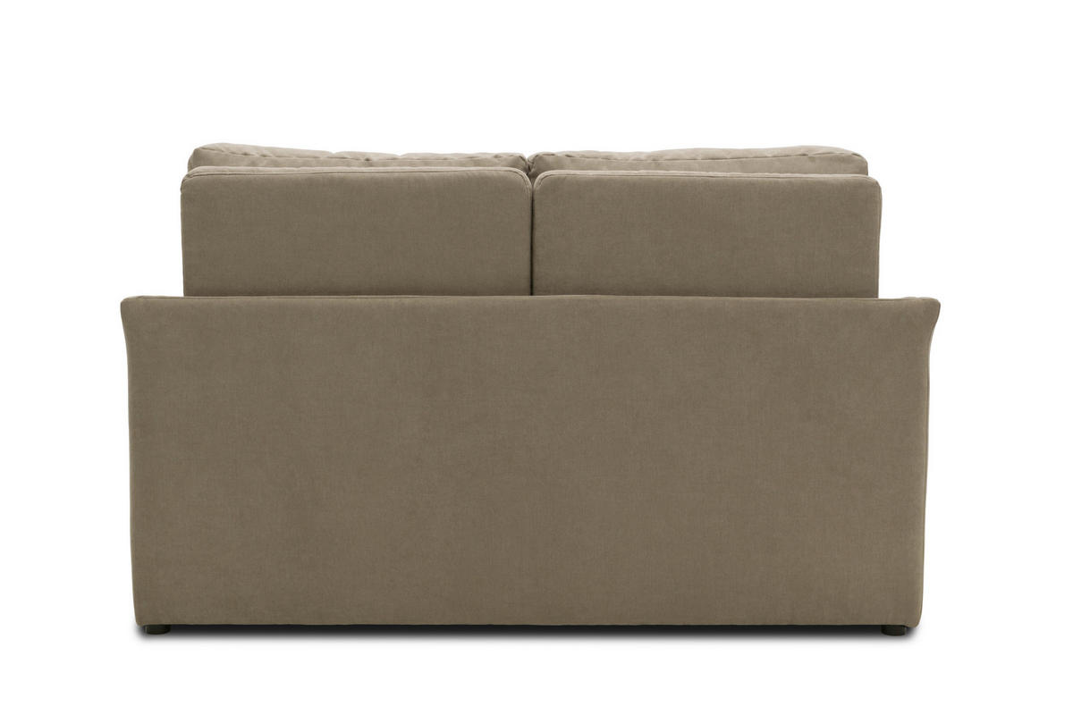 SCHLAFSOFA Mikrofaser Beige  - Beige/Schwarz, Basics, Kunststoff/Textil (168/86/96cm) - MID.YOU