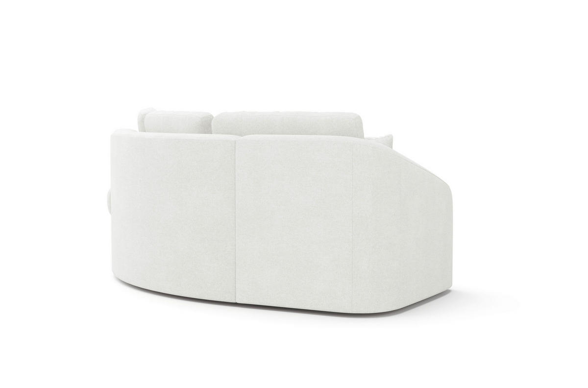 ECKSOFA in Mikrofaser Weiss  - Weiss/Schwarz, Modern, Kunststoff/Textil (266/230cm) - Sit & More