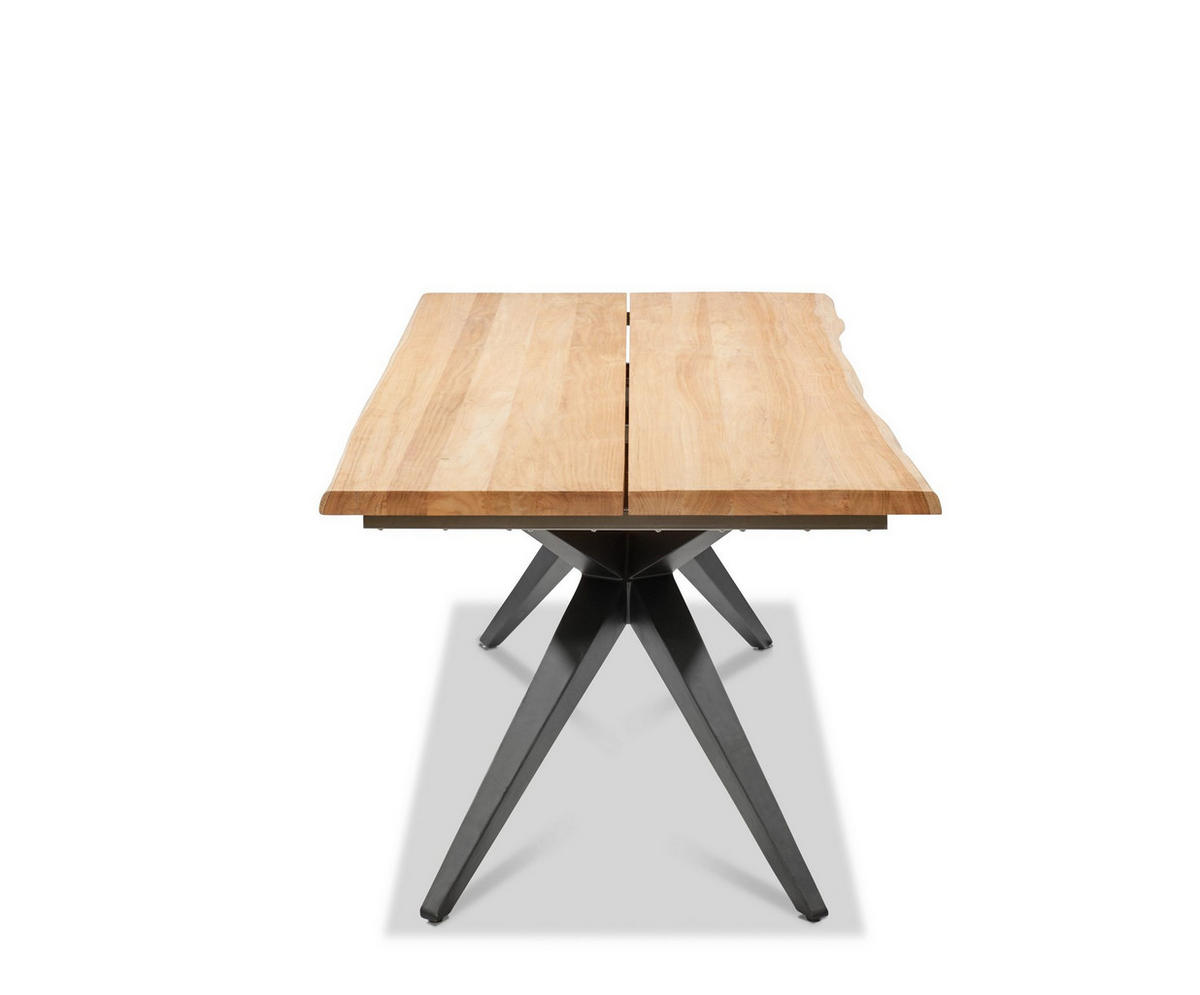 GARTENTISCH 220/95/76 cm Holz, Metall rechteckig  - Anthrazit/Teakfarben, Design, Holz/Metall (220/95/76cm) - Musterring