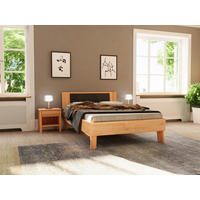 BETT - Naturfarben/Kernbuche, MODERN, Holz (140/200cm) - MID.YOU