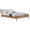 BETT 160/200 cm  in Eichefarben, Hellgrau  - Eichefarben/Hellgrau, KONVENTIONELL, Holz/Textil (160/200cm) - Hasena