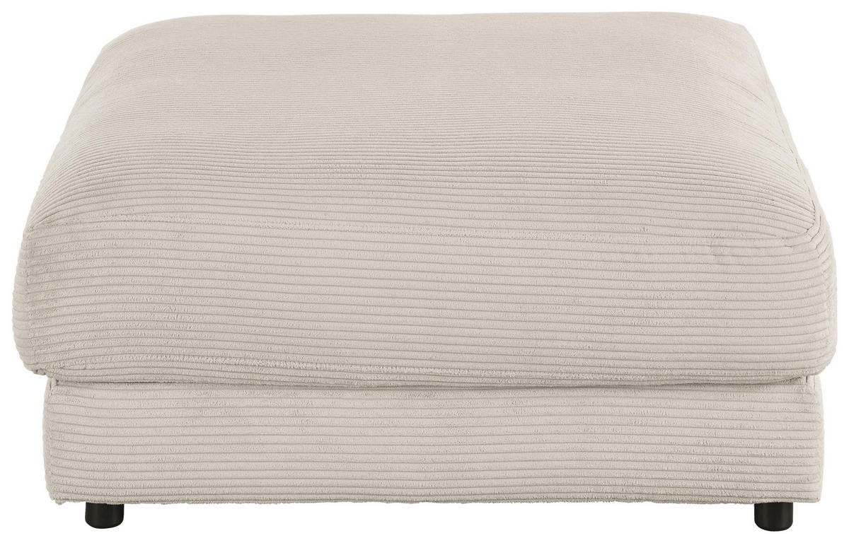 HOCKER in Textil Hellgrau  - Hellgrau/Schwarz, Design, Kunststoff/Textil (100/86/100cm) - Lomoco