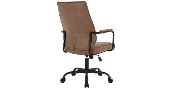 DREHSTUHL in Mikrofaser Braun - Schwarz/Braun, Design, Kunststoff/Textil (62/100-109,5/65,5cm) - Carryhome
