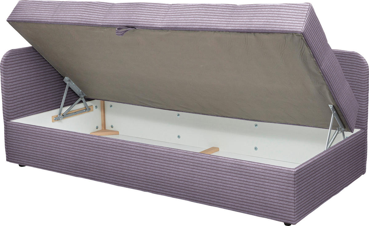 LIEGE Cord Lila  - Lila/Schwarz, Basics, Kunststoff/Textil (95/90/205cm) - Xora