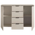 SIDEBOARD  in 135/90/40 cm  - Kaschmir/Schwarz, Basics, Holzwerkstoff/Kunststoff (135/90/40cm) - Carryhome