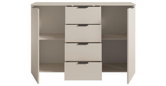 SIDEBOARD in 135/90/40 cm - Kaschmir/Schwarz, Basics, Holzwerkstoff/Kunststoff (135/90/40cm) - Carryhome