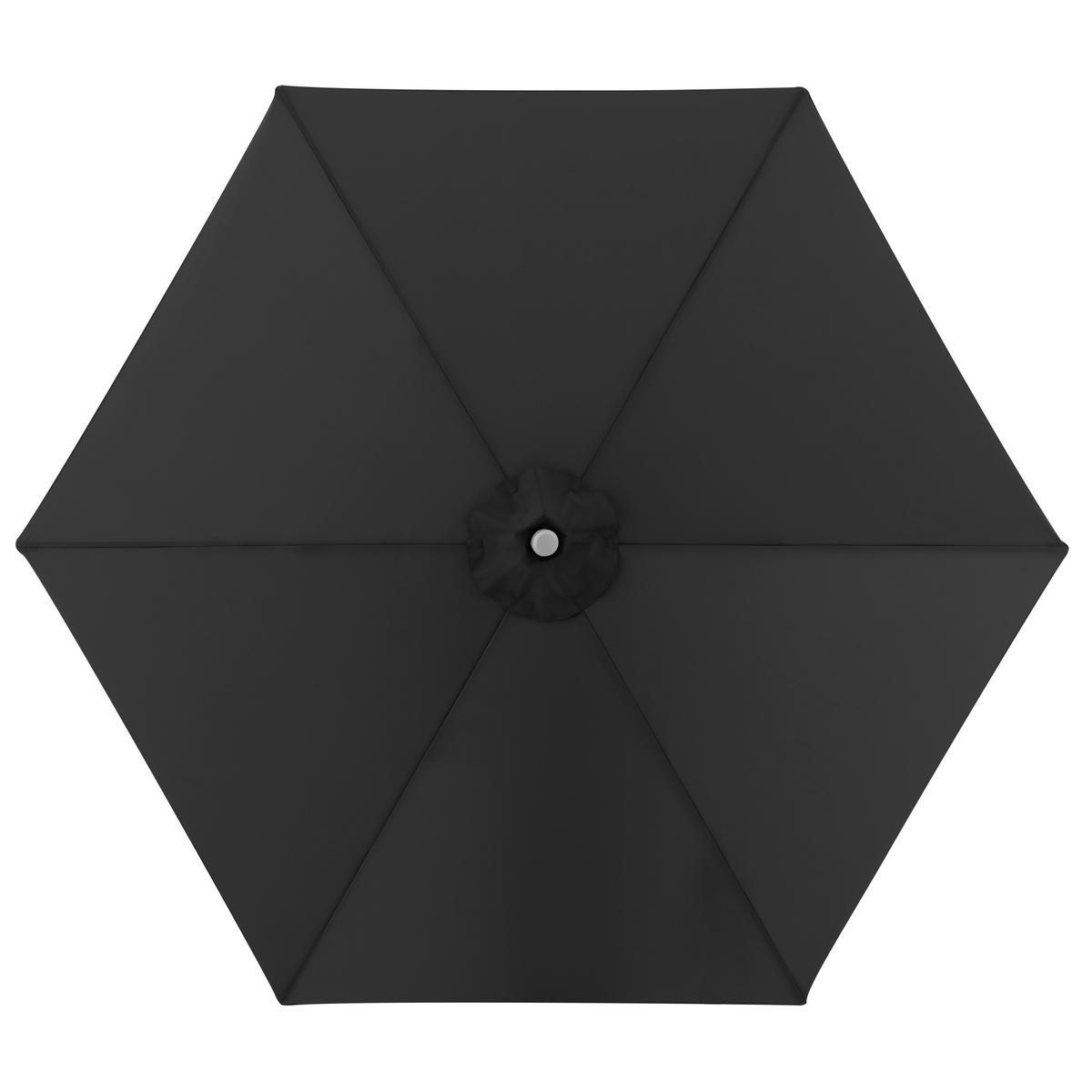 SONNENSCHIRM 305 cm Anthrazit  - Anthrazit/Silberfarben, KONVENTIONELL, Textil/Metall (305/305cm) - Doppler
