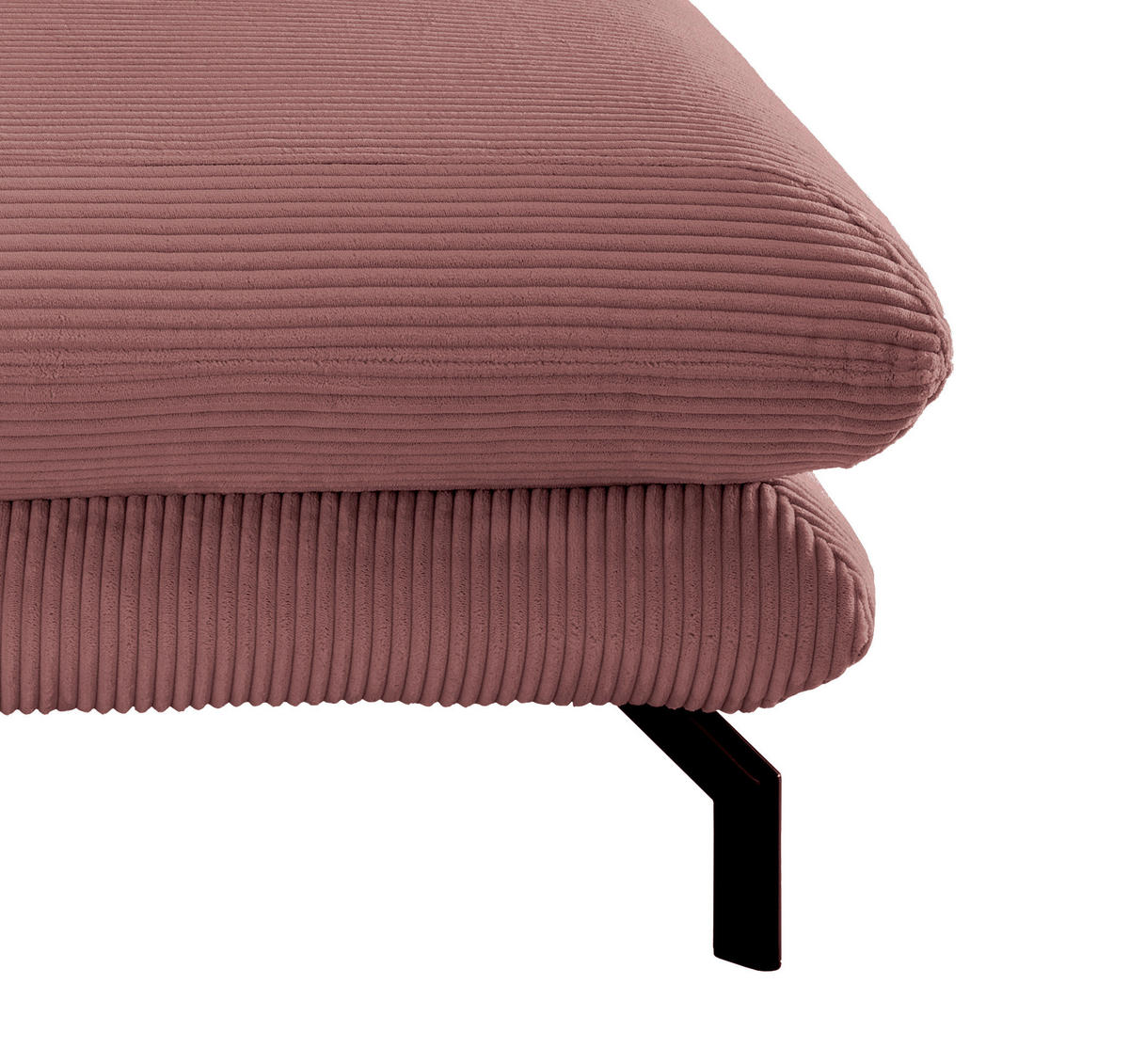 XXL-SESSEL in Cord Rot  - Rot/Schwarz, Modern, Textil/Metall (111/101/167cm) - Livetastic