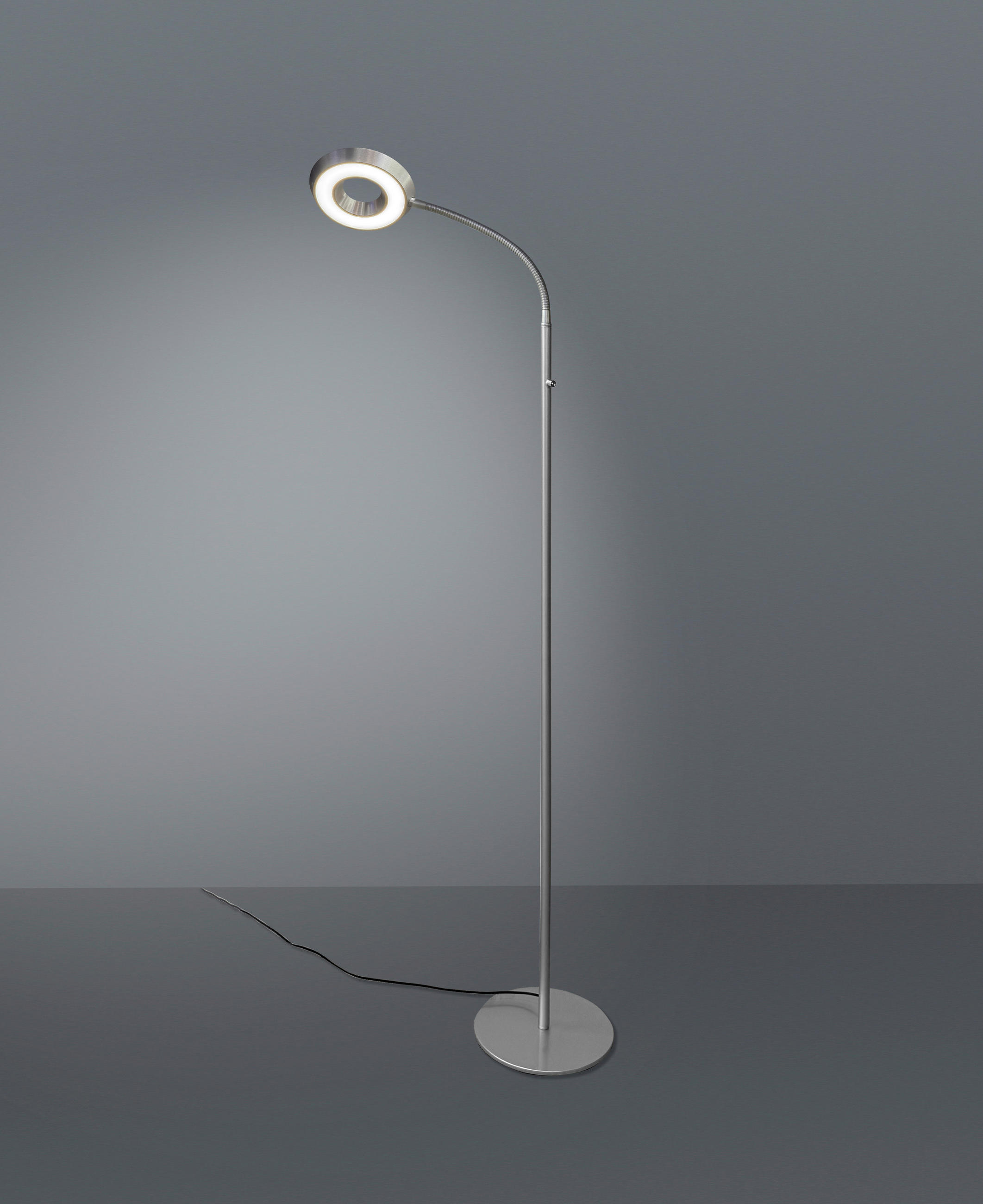 LED-STEHLEUCHTE 14,5/145 cm    - Schwarz/Grau, Design, Metall (14,5/145cm) - BOPP