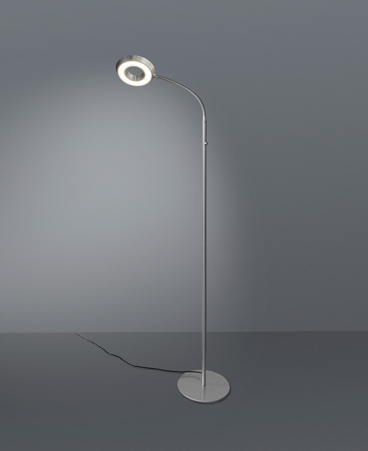 LED-STEHLEUCHTE 14,5/145 cm    - Schwarz/Grau, Design, Metall (14,5/145cm) - BOPP