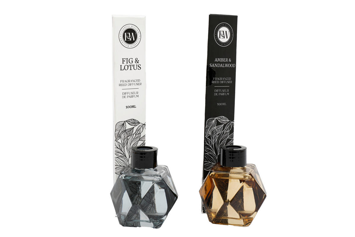 DIFUZÉR  - jantarové barvy/tmavě šedá, Basics, plast/sklo (6/7.5/8.5cm)