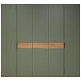 DREHTÜRENSCHRANK  in Eichefarben, Olivgrün  - Eichefarben/Anthrazit, Design, Holz/Holzwerkstoff (249,6/229,4/59,5cm) - Dieter Knoll