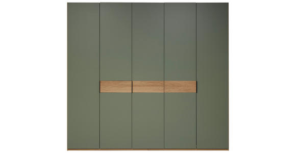 DREHTÜRENSCHRANK  in Eichefarben, Olivgrün  - Eichefarben/Anthrazit, Design, Holz/Holzwerkstoff (249,6/229,4/59,5cm) - Dieter Knoll