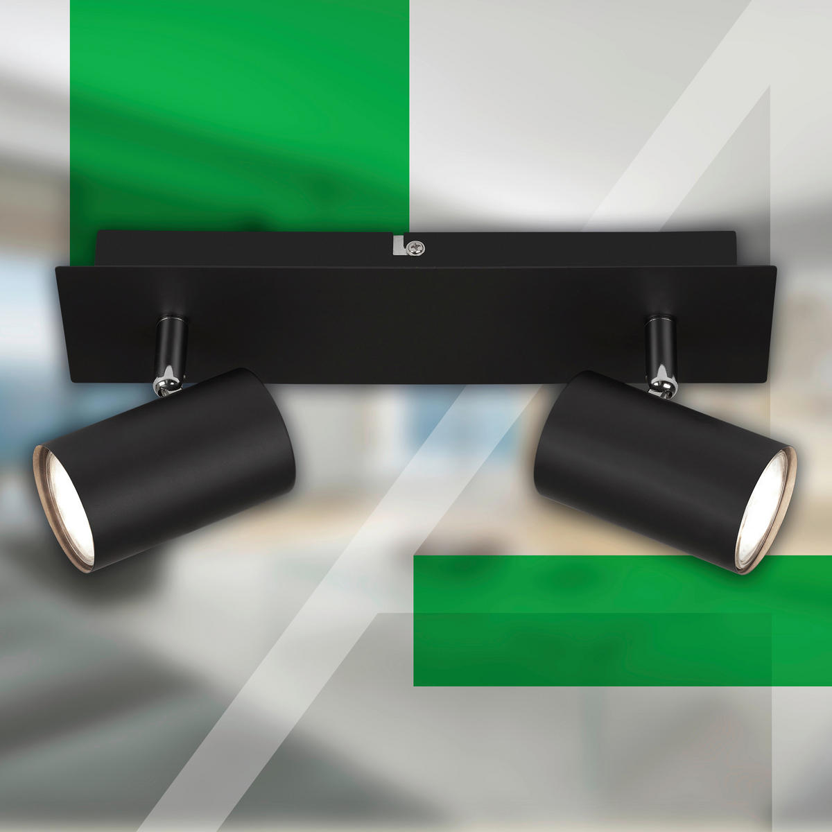 LED-STRAHLER Isil A 29/8/12,3 cm   - Schwarz, Basics, Metall (29/8/12,3cm)