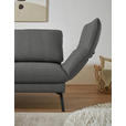 ECKSOFA  in Flachgewebe Dunkelgrau  175-224/255-365 cm  - Dunkelgrau/Schwarz, Design, Textil/Metall (175-224/255-365cm) - Dieter Knoll
