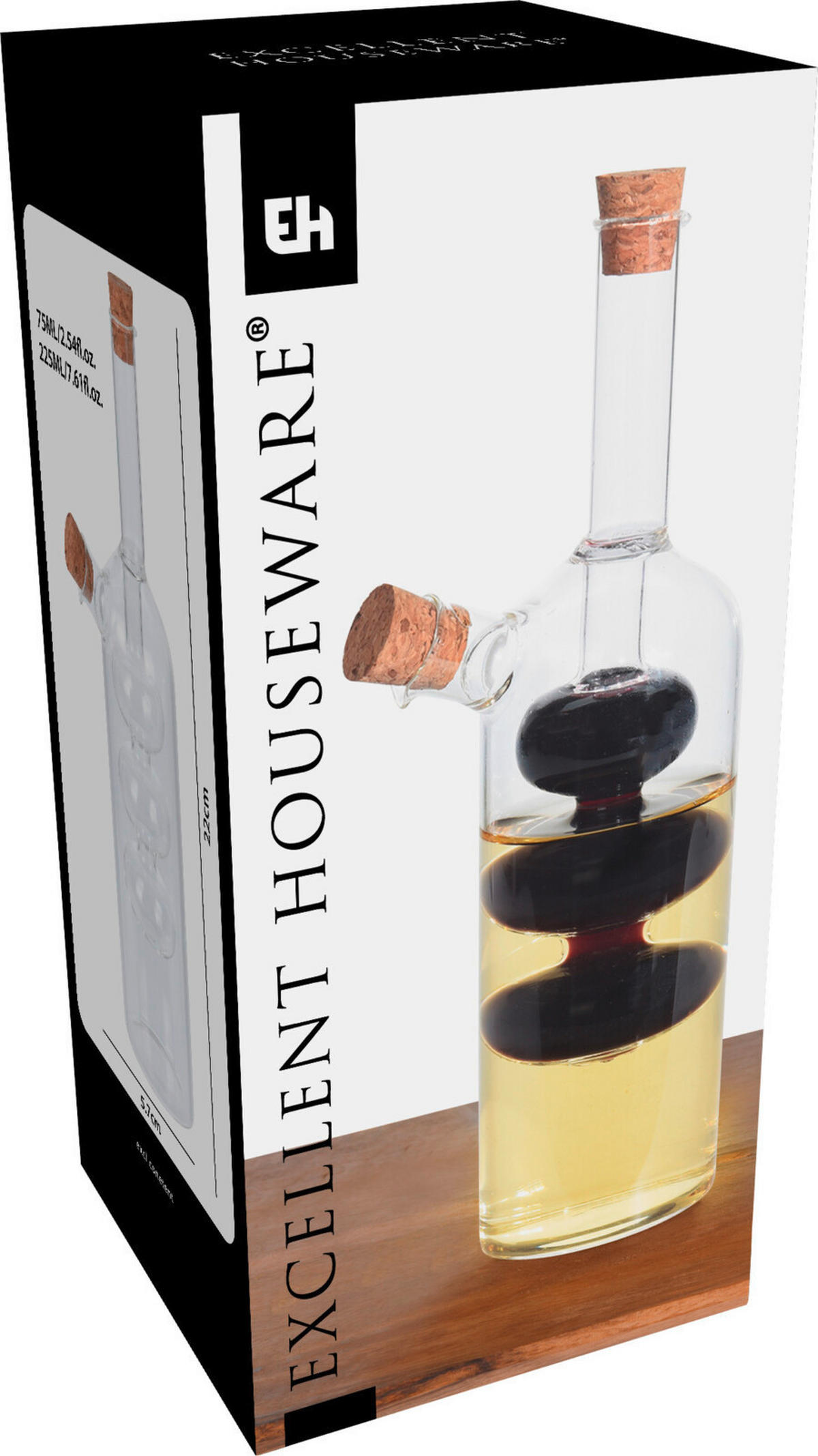 OLJA-/VINÄGERFLASKA - transparent, Basics, glas (5/5/22cm)