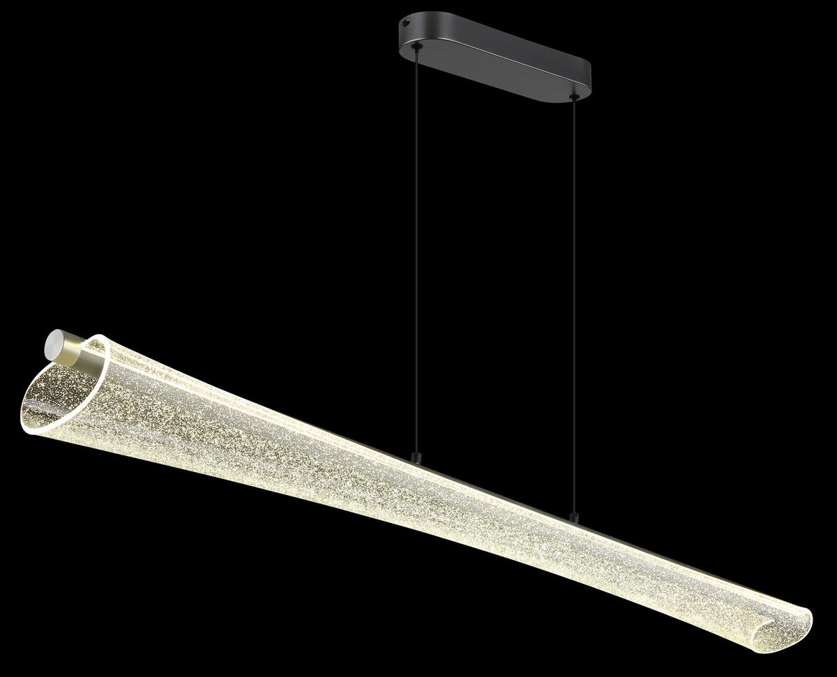 LED-HÄNGELEUCHTE 121/13,5/120 cm  - Klar/Anthrazit, Design, Kunststoff/Metall (121/13,5/120cm) - Globo