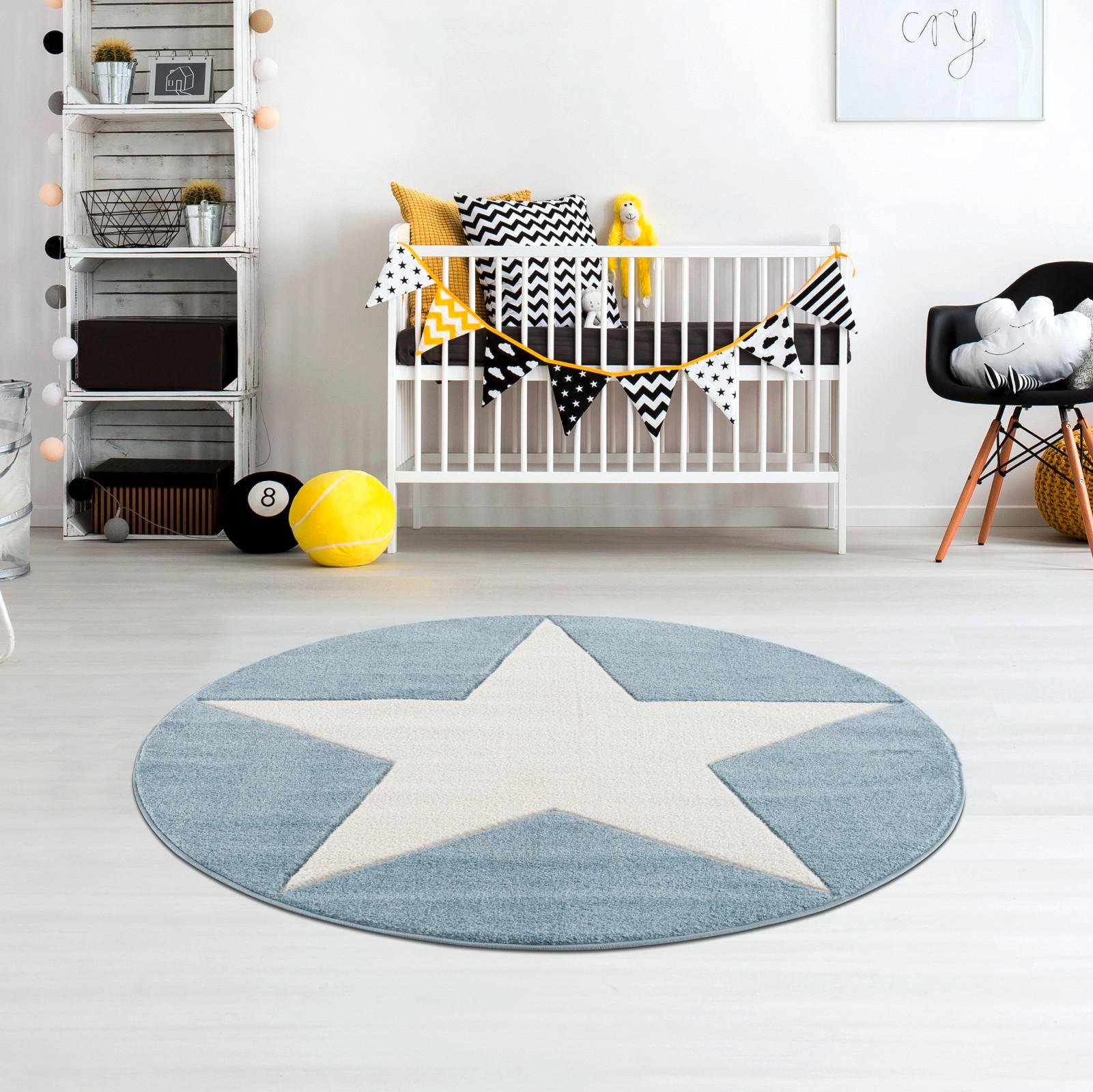 KINDERTEPPICH 150/150 cm Happy Rugs  - Blau, Basics, Textil (150/150cm)