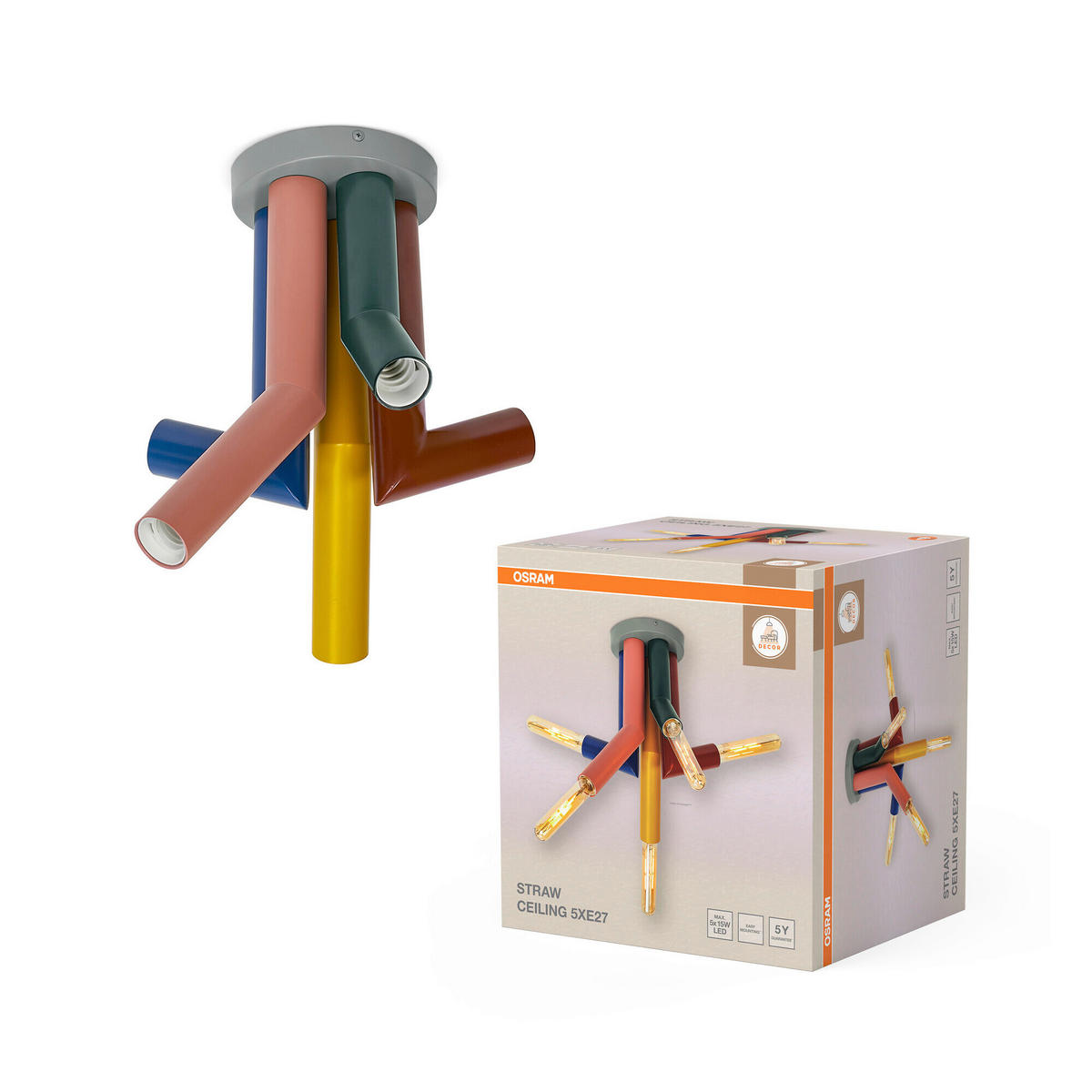 DECKENLEUCHTE    29.4/26.2/33.9 cm  - Design, Metall (29.4/26.2/33.9cm) - Osram