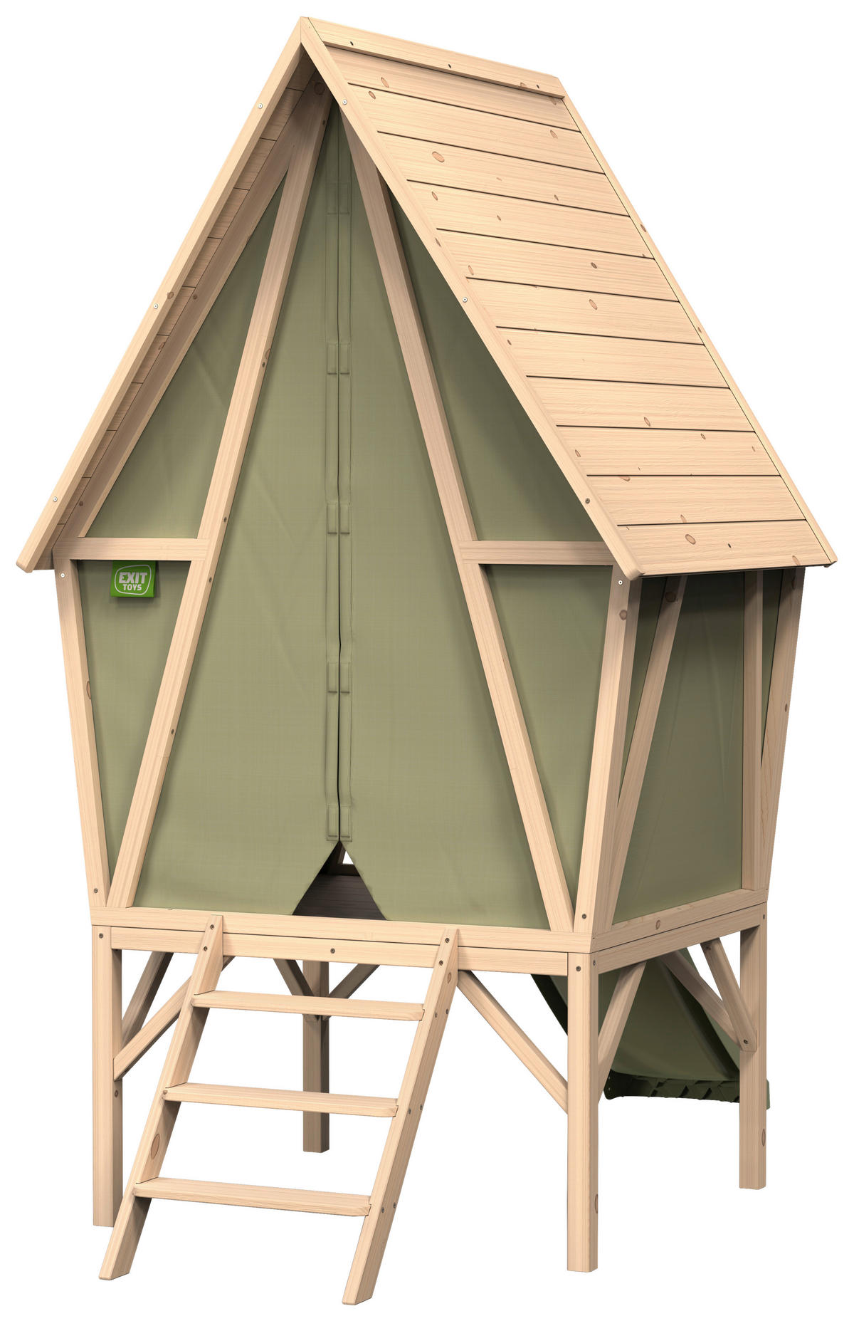 SPIELHAUS  - KONVENTIONELL, Holz/Kunststoff (226/124/219cm) - EXIT Toys