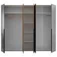 KLEIDERSCHRANK  in Graphitfarben, Eichefarben  - Eichefarben/Schwarz, KONVENTIONELL, Holzwerkstoff/Kunststoff (249/210/53cm) - Carryhome
