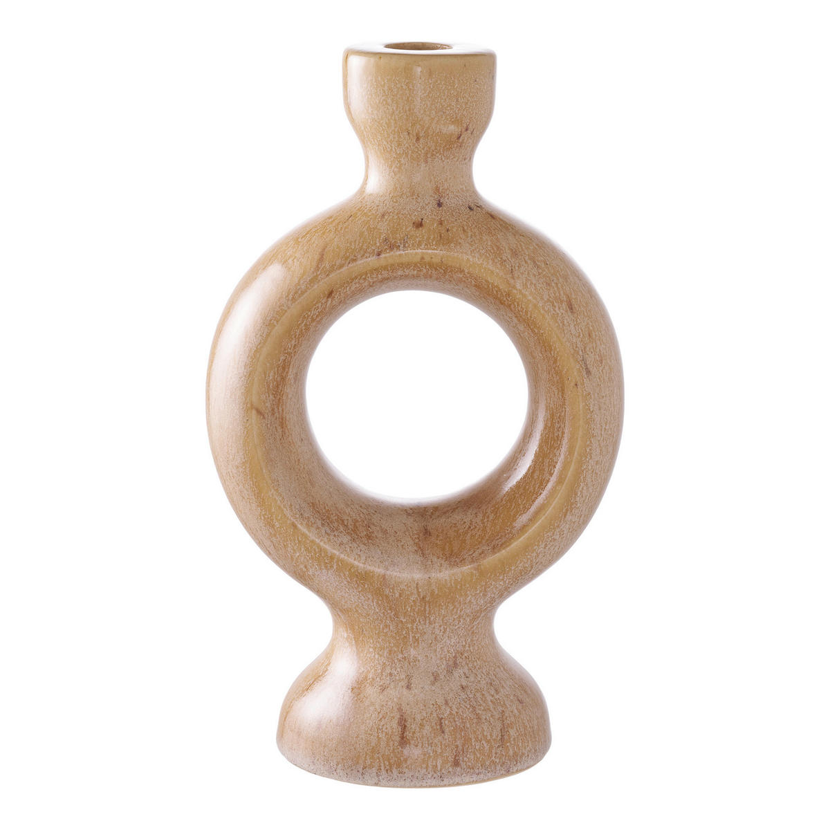 KERZENHALTER - Beige, Basics, Keramik (8,8/23,5/13,5cm)