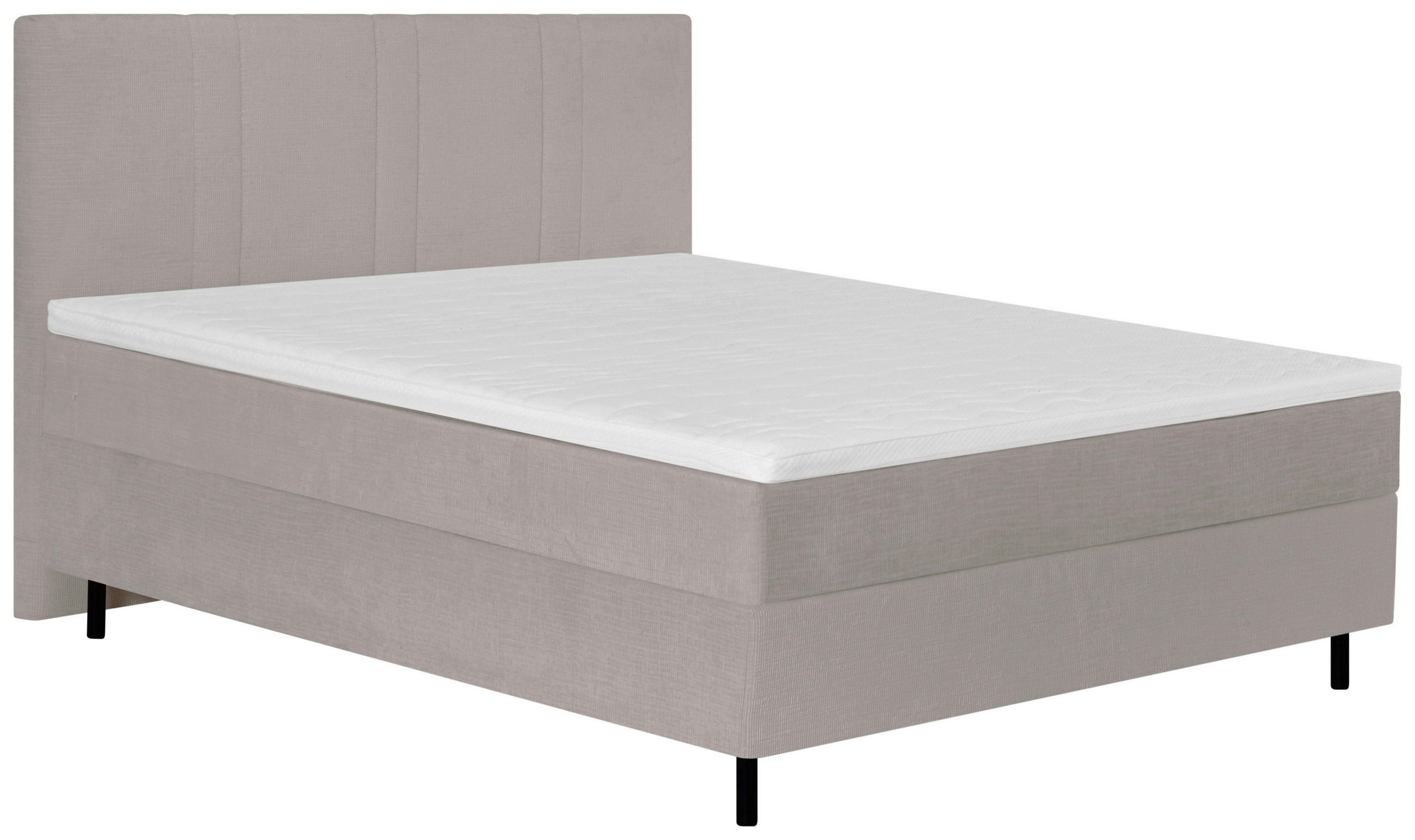 BOXSPRINGBETT 160/200 cm  in Grau  - Schwarz/Grau, Design, Holz/Textil (160/200cm) - Welnova