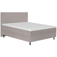 BOXSPRINGBETT 140/200 cm  in Grau  - Schwarz/Grau, Design, Textil/Metall (140/200cm) - Welnova