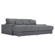 BIGSOFA in Cord Dunkelgrau  - Dunkelgrau/Schwarz, MODERN, Kunststoff/Textil (230/85/190cm) - Carryhome