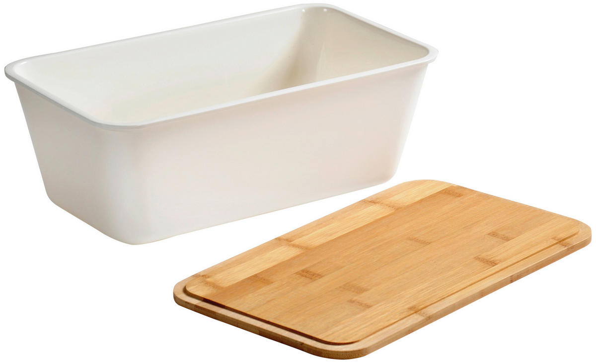 BROTKASTEN - Weiß, Basics, Holz/Kunststoff (36/21/15cm) - Kesper