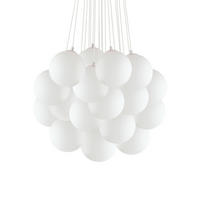 HÄNGELEUCHTE Mapa Plus 80/43-130 cm   - Weiß, Basics, Glas (80/43-130cm) - Ideal Lux