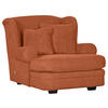 XXL-SESSEL in Cord Rostfarben  - Rostfarben/Beige, Design, Holz/Textil (121/100/140cm) - Ambia Home