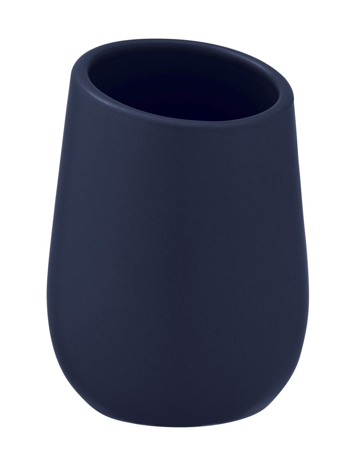 ZAHNPUTZBECHER Keramik  - Dunkelblau, Basics, Keramik (8/11/8cm) - Wenko