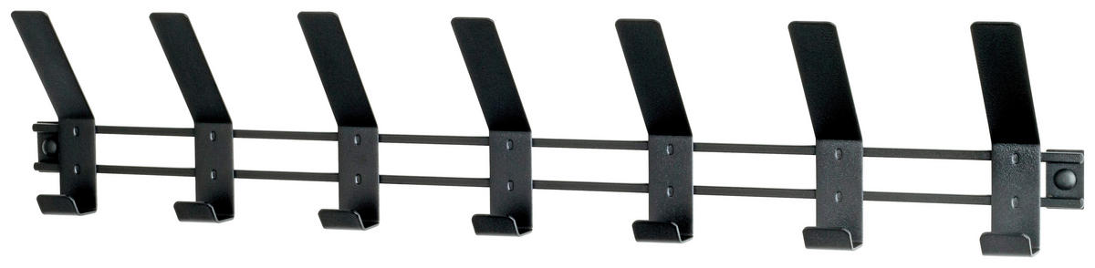 GARDEROBENLEISTE  in Schwarz  - Schwarz, MODERN, Metall (74/13/6cm)
