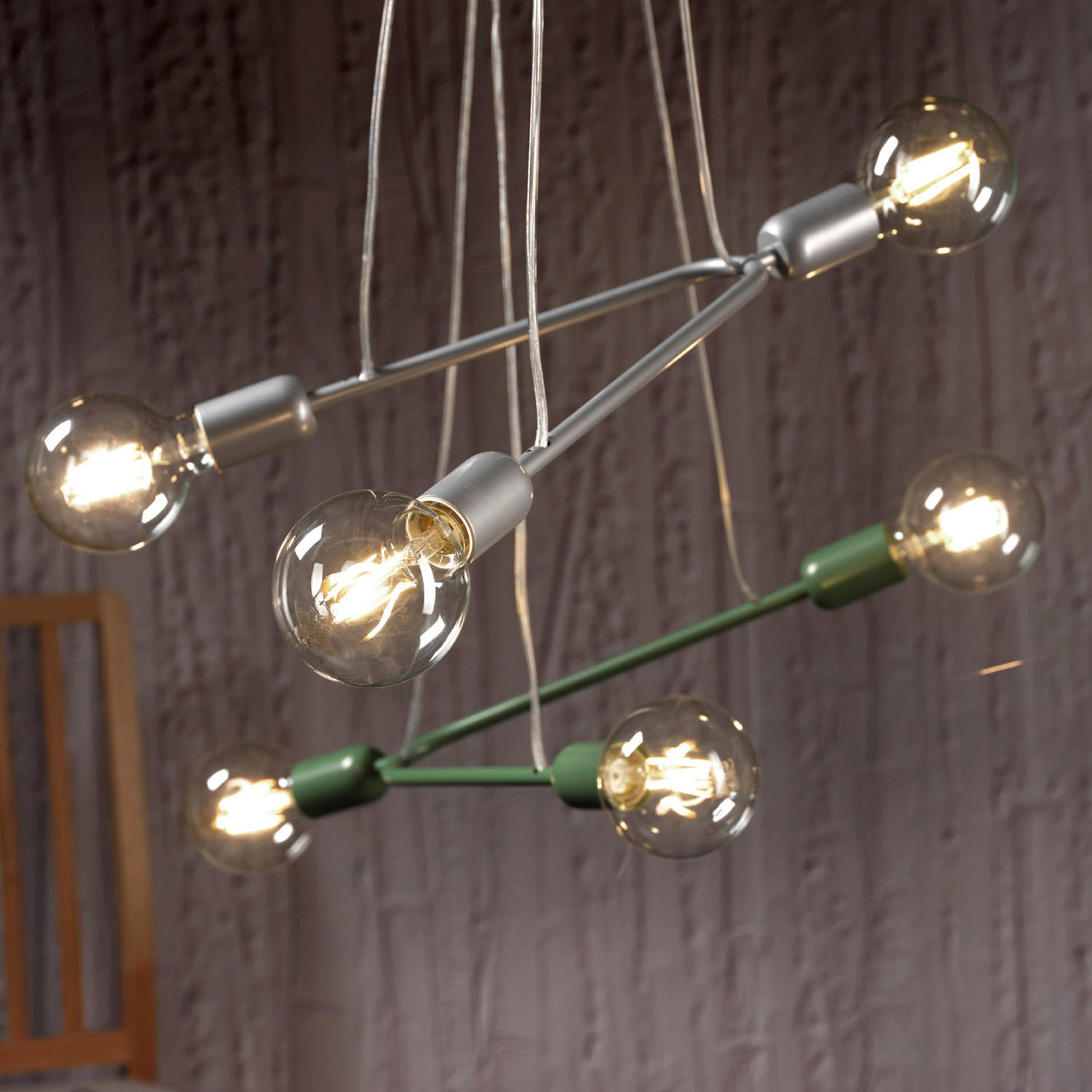 PENDELLEUCHTE 65/10/75 cm  - Grün, Design, Metall (65/10/75cm)