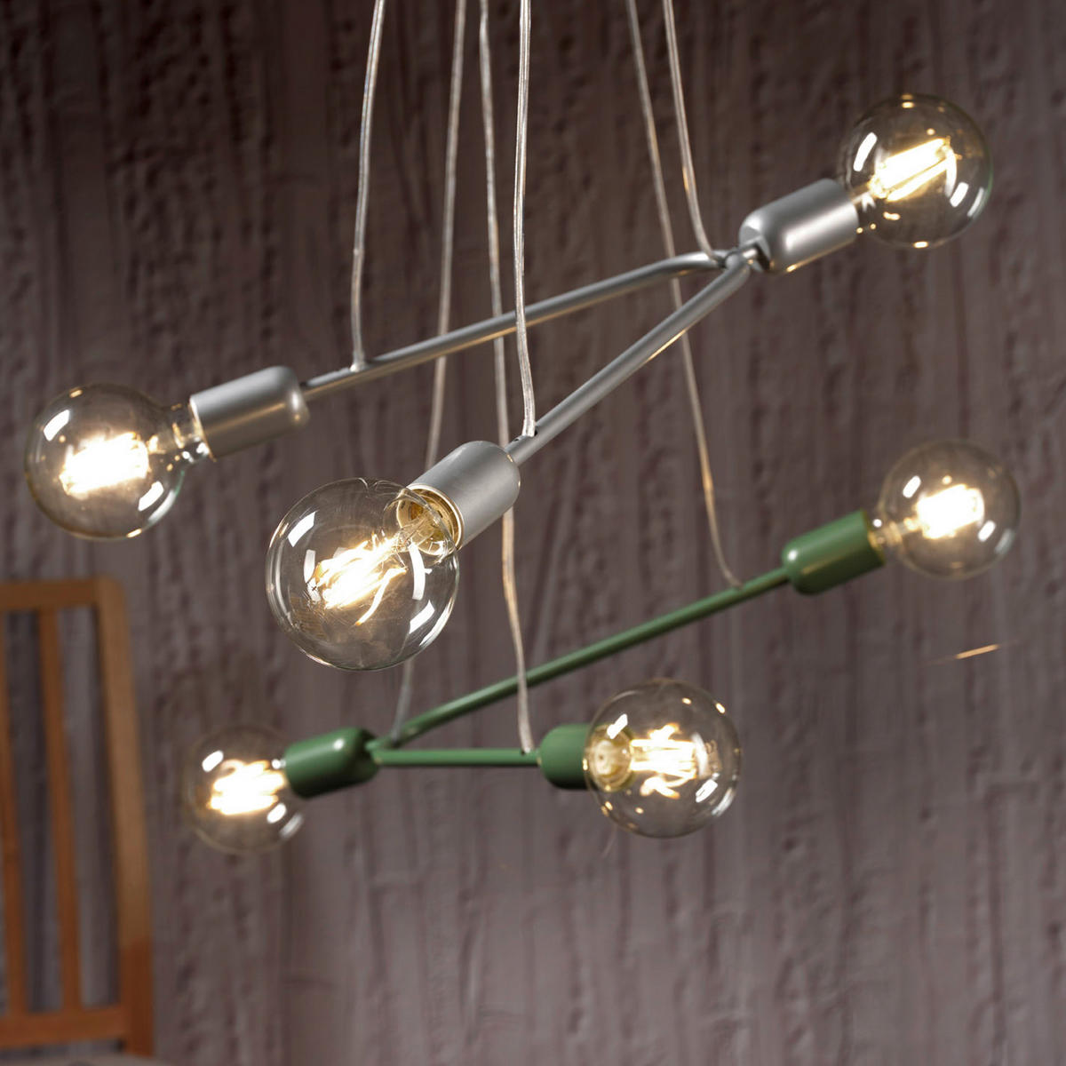 PENDELLEUCHTE 65/10/75 cm  - Grün, Design, Metall (65/10/75cm)