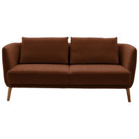 2,5-SITZER  in Flachgewebe Rostfarben  - Eichefarben/Rostfarben, Design, Holz/Textil (190/71/91cm) - Schöner Wohnen