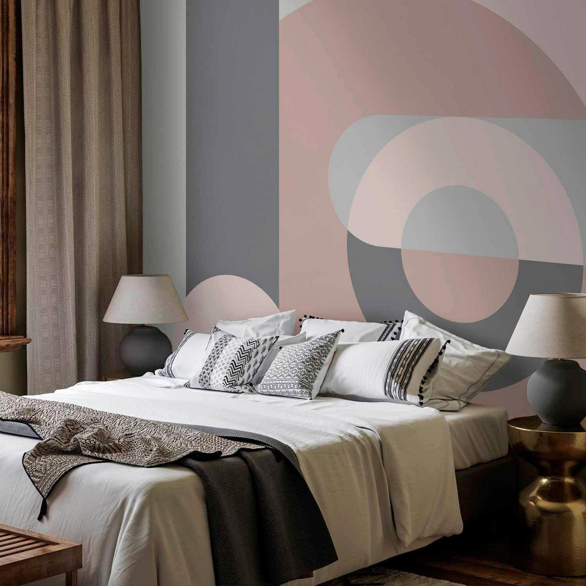 FOTOTAPETE  - Pink/Grau, LIFESTYLE, Textil (450/315cm) - artgeist