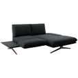 ECKSOFA  in Flachgewebe Anthrazit  234/155 cm  - Anthrazit/Schwarz, Design, Textil/Metall (234/155cm) - Dieter Knoll