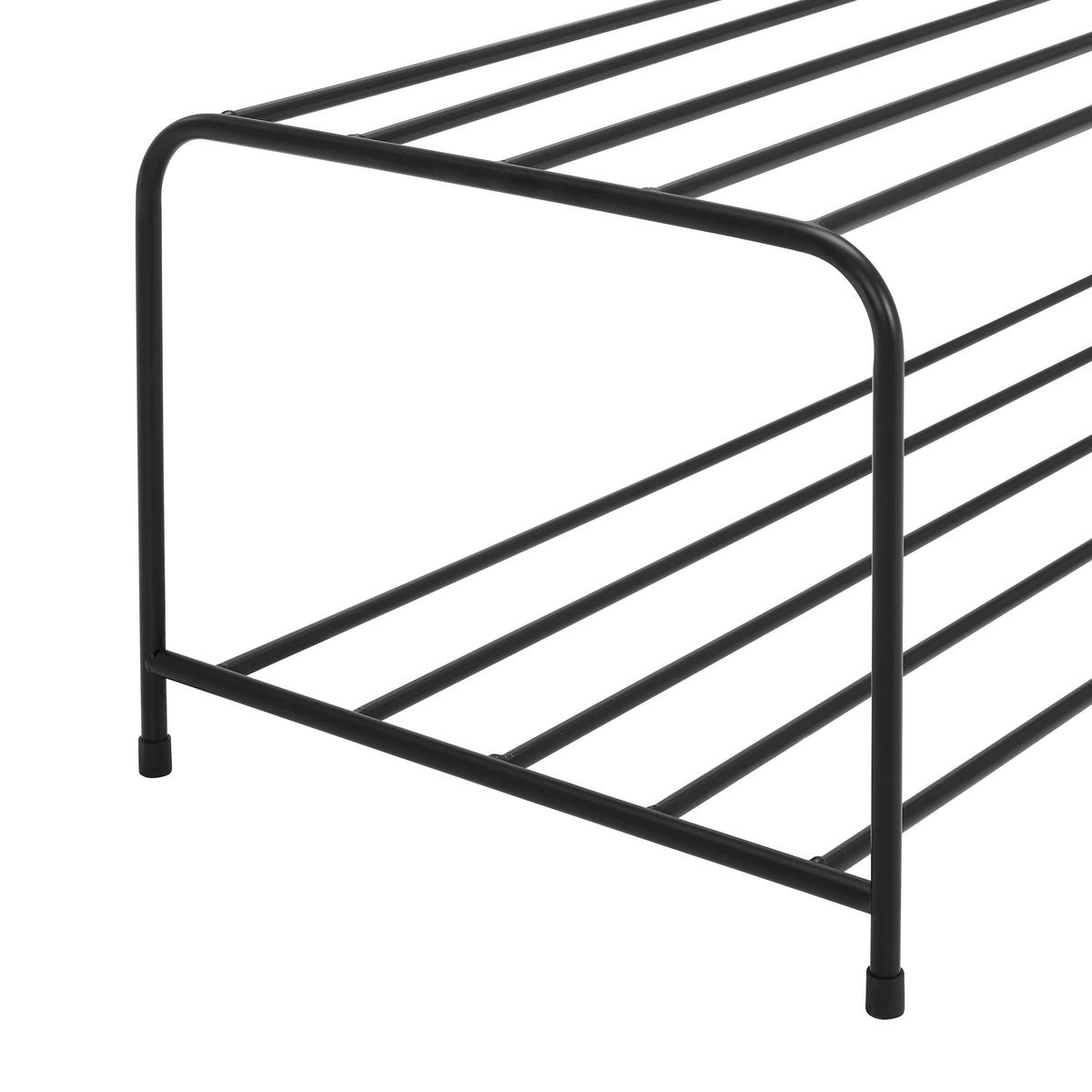 SCHUHREGAL Schwarz  - Schwarz, Basics, Metall (80/25/33cm) - Landscape