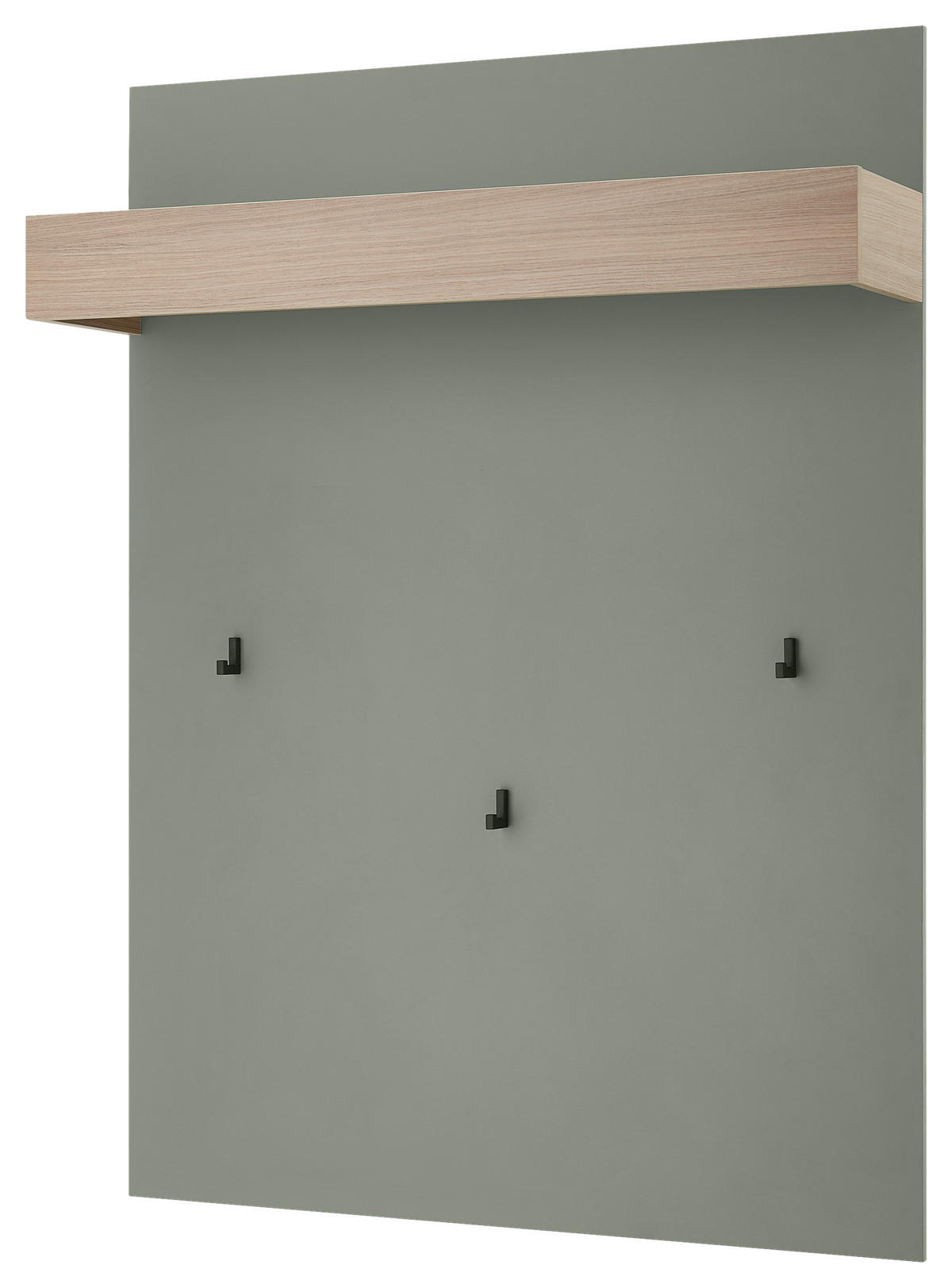 GARDEROBENPANEEL  in 100/135/25 cm  - Eichefarben/Salbeigrün, Design, Holzwerkstoff (100/135/25cm) - Modante