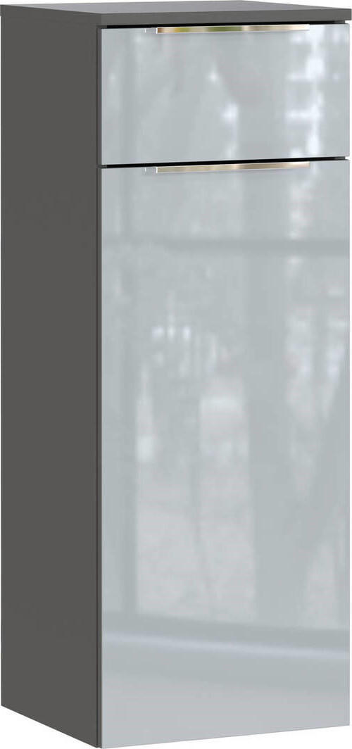 MIDISCHRANK 35,2/92,8/33,7 cm  - Chromfarben/Graphitfarben, MODERN, Glas/Holzwerkstoff (35,2/92,8/33,7cm) - Xora