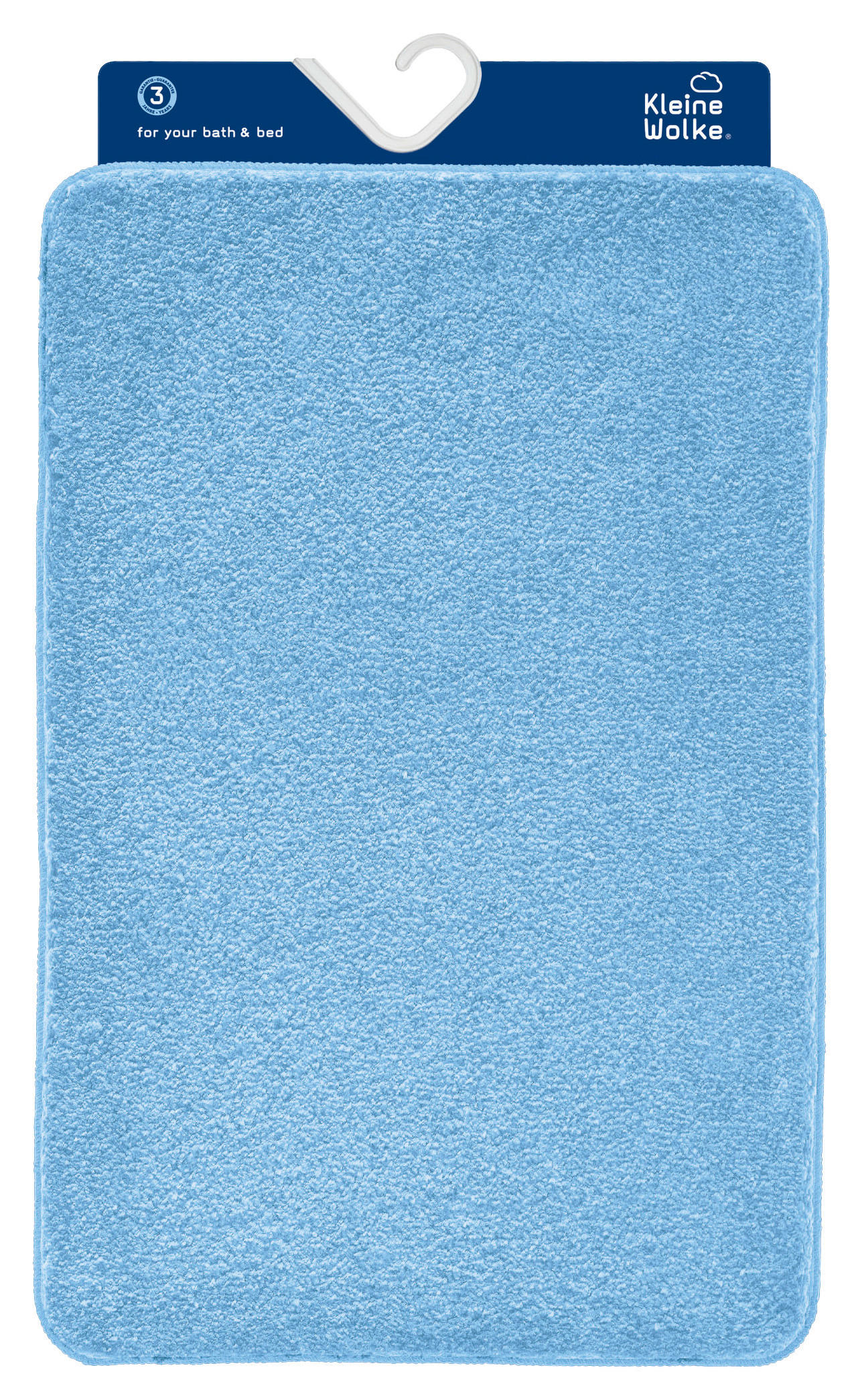 BADETEPPICH STAHLBLAU, 2-TLG. Blau 55x85/50x50 cm  - Blau, KONVENTIONELL, Kunststoff/Textil (55x85/50x50cm) - Kleine Wolke