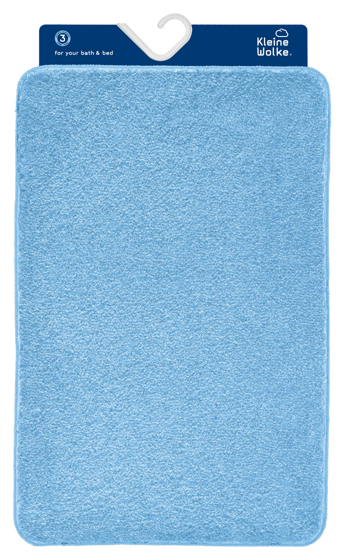 BADETEPPICH STAHLBLAU, 2-TLG. Blau 55x85/50x50 cm  - Blau, KONVENTIONELL, Kunststoff/Textil (55x85/50x50cm) - Kleine Wolke