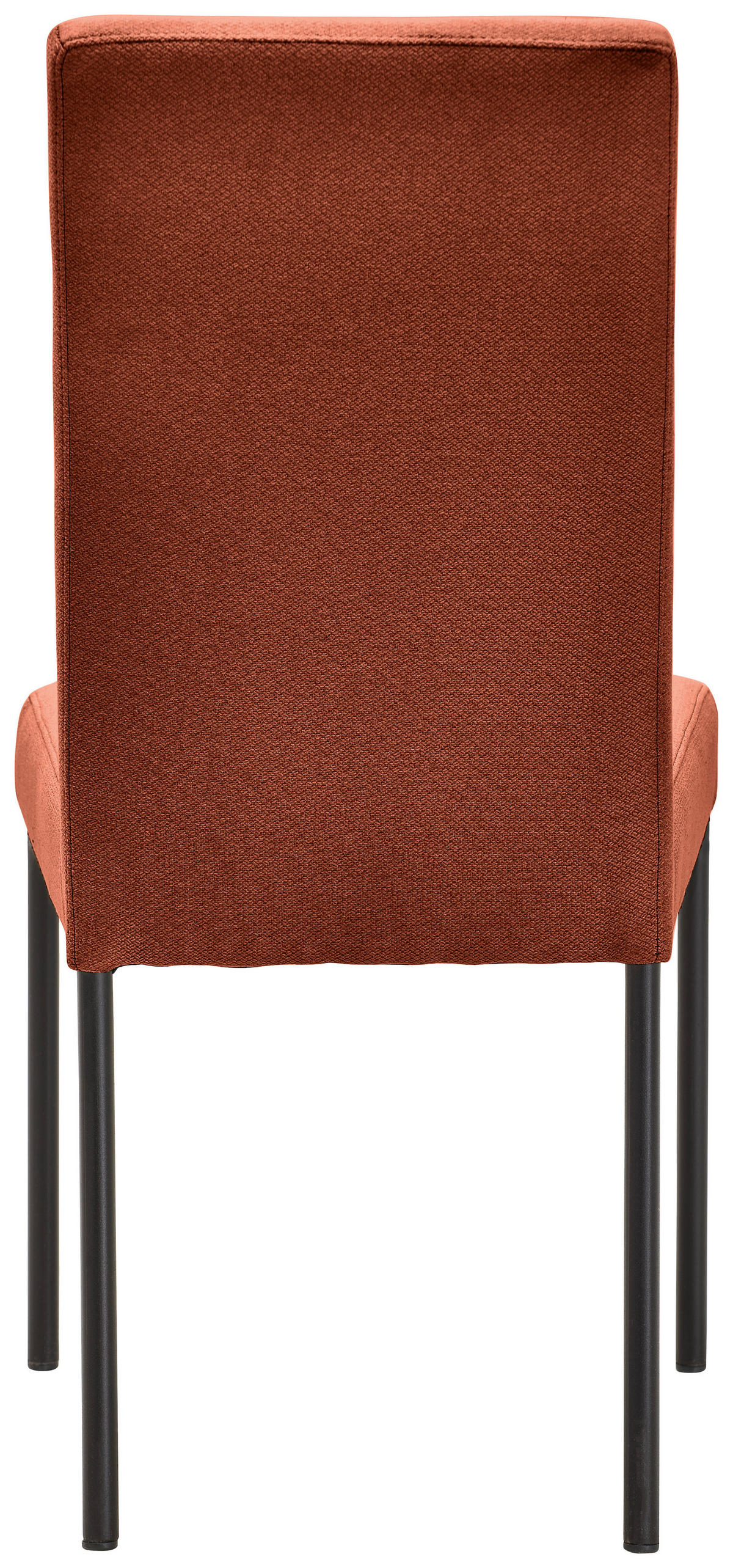 STUHL Webstoff Schwarz, Rostfarben  - Rostfarben/Schwarz, Design, Textil/Metall (46/91/61cm) - home24