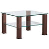 COUCHTISCH in Metall, Glas 75/75/42,5 cm  - Braun, Design, Glas/Kunststoff (75/75/42,5cm)